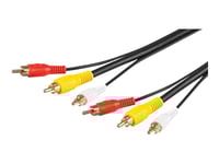 Goobay Avk 201-1500 - Kabel För Video / Ljud - Rca X 3 Hane Till Rca X 3 Hane - 15 M