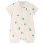 garbo&friends Seersucker Onesie Azulejos Emerald | Vit | 74/80 cm