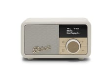 Roberts PETITE2 FM/DAB/DAB+ Portable Radio, Bluetooth, Alarm, Pastel Cream