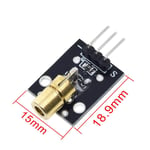TZT KY-008 3pin 650nm rouge émetteur Laser point Diode cuivre tête Module pour arduino Kit de bricolage