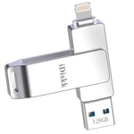 iDiskk 128GB Photo Stick for iPhone MFi Certified memory stick external lightning USB stick iPhone storage work with iOS iPhone iPad Mac and PCs iPad Photo Stick
