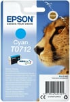Epson T0712 Cheetah Cyan Original Ink Cartridge (C13T07124012) for Stylus DX4000