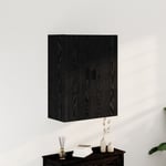 Vägghängt Skåp Svart Ek 69,5x34x90 cm Tillverkat i Trä