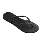 Havaianas Slim Womens Footwear Flip Flops - Black All Sizes