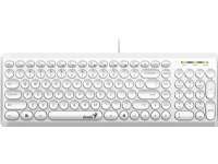 Genius Slimstar Q200 tangentbord, CZ/SK tangentbord, klassiskt, tyst typ trådbundet (USB), vitt