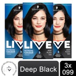 3pk Schwarzkopf Live Intense Colour Permanent or Semi-Permanent Hair Dye