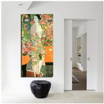 chthsx Classic portrait Gustav Klimt The Dancer Canvas Painting Print Living Room Home Decoration Modern Wall Art Posters Picture-50x75cm No Frame