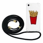 Apple Iphone Se (2020) Glam. Case Band Guld Fries In Red