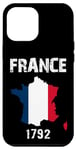 Coque pour iPhone 13 Pro Max France Carte Drapeau EST.