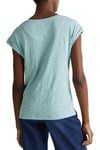 Esprit Organic Slub 020EE1K308 T-Shirt, Turquoise (Light Aqua Green 393), L Femme