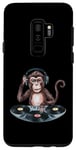 Coque pour Galaxy S9+ Monkey Casque de DJ amusant pour homme, femme, enfant