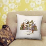 Funny Gardening Cushion Live in my Tropical Garden Bedroom Lounge - 40cm x 40cm