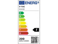 V-Tac Led-Strålkastare V-Tac 200W Samsung Chip Svart Vt-200 4000K 16500Lm 5 Års Garanti