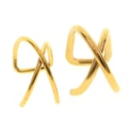 2-pack Fake Helix Piercing Öron Örhänge Ear Cuff utan Hål Guld guld