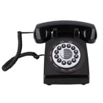 Single Line Operation Vintage Telephone, Desk Phone, Landline, for a Special Decoration, for Lovers, (black)