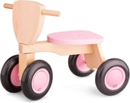 New Classic Toys 11422 Baby Wooden 1 2 Ride Toy, Toddlers First Trike - Pink
