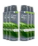 Dove Mens Men+Care Antiperspirant Deodorant 72H Protection Extra Fresh 150 ml, 6 Pack - Cream Lace - One Size