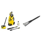 Bundle of Kärcher K 4 Power Control Home Pressure Washer, Pressure: max 130 bar, Flow Rate: 420 l/h, Area: 30 m²/h, Water Filter, Weight: 11.5 kg, High-Pressure Gun + Kärcher eco!Booster 130 Jet