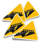 4x Triangle Stickers - Rock Band Electric Guitar Music #12984
