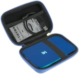 Khanka Hard Case Compatible for KODAK Smile Instant Digital Printer&Camera.Fits zink photo papers and cables.(Blue/Black)