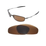 NEW POLARIZED BRONZE REPLACEMENT LENS FOR OAKLEY WHISKER SUNGLASSES