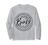 Boss Definition CEO woman boss empowerment motivational Long Sleeve T-Shirt