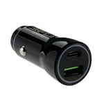 JACKSON 5.4A Dual Port In-Car Phone Charger with 1x USB-A &amp; 1x USB-C Ports. Fast Charge 2  Devices Simultaneously. Compact Design. Black Colour. (p/n: PTUSB54CIG)