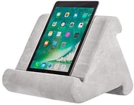 XOCOY Tablet Stand Pillow, Multi-Angle Soft Pillow Lap Stand, Book Couch Pillow Stand, Tablet Wedge Holder, Portable Triangle Tablet Stand for Tablets, eReaders, Smartphones, Books (Gray)