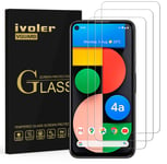 ivoler 3 Pack Screen Protector for Google Pixel 4A 5G, Tempered Glass Film for Google Pixel 4A 5G [9H Hardness] [Anti-Scratch] [Bubble Free] [Crystal Clear]