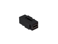 HDMI keystone coupler, A/F to HDMI A/F, 4K/30 Hz, repeater, black
