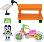 Bluey Bike Figure & Bin Chicken Vehicle Playset Set - Brand New