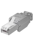 Tool-free RJ45 network connector CAT 6 STP shielded