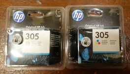 HP 305 Black & Colour Ink Cartridge For DeskJet 2710 Printer, 3YM61AE 3YM60AE
