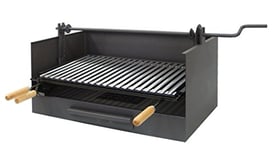 IMEX EL ZORRO 71517 Tiroir pour Barbecue avec Broche et Grille en Acier Inoxydable 72 x 40 x 33 cm