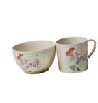 Disney Little Mermaid Mug and Cereal Bowl Make Your Soul Happy Breakfast Gift (Cereal Bowl with Mug Set)