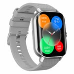 Smartwatch F12 - Bluetooth opkald - Vandtæt - Dansk sprog - Sølv/grå