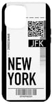 iPhone 12 Pro Max New York Air Flight Ticket Phone Case Boarding Pass City Case
