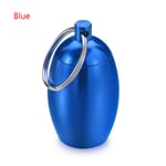 Metal Pill Box Tablet Storage Case Medicine Container Blue