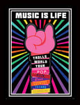 Trolls World Tour - Image encadrée 34 x 45 cm (Music is Life)