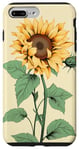 iPhone 7 Plus/8 Plus Aesthetic Sunflower Line Art Minimalistic Sage Green Case