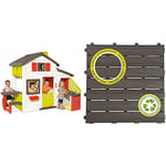 SMOBY KIDS CUSTOMISABLE FRIENDS PLAYHOUSE WITH KITCHEN (2.1M TALL) & Set de 6 dalles 45 x 45 cm - plancher maison