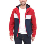 Tommy Hilfiger Men's Hooded Performance Soft Shell Jacket, Red/White/Navy, M