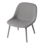 Fiber Lounge Chair Wood Base Remix 133/ Grey