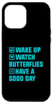 Coque pour iPhone 12 Pro Max Montre de réveil Papillons Have A Good Day