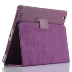 Leather Flip Stand Case for Apple iPad Air/Air2 9.7 2017/18 5th/6th Gen (Purple)