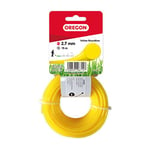 Oregon 69-380-Y Yellow Round Strimmer Line/Wire for Grass Trimmers and Brushcutters, 2.7 mm x 15 m
