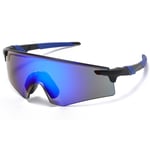 Cykelglasögon - Vindtäta solglasögon för cykling Black Frame Blue Mercury