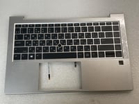 For HP EliteBook 840 Aero G8 M51617-BD1 Ukranian Palmrest Keyboard Top Cover NEW