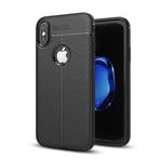 Apple iPhone X/XS Leather Texture Case Black