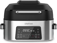 CHEFREE Health Grill and Air Fryer, 6L Large Capacity, 6-In-1 Smart XL Multicook